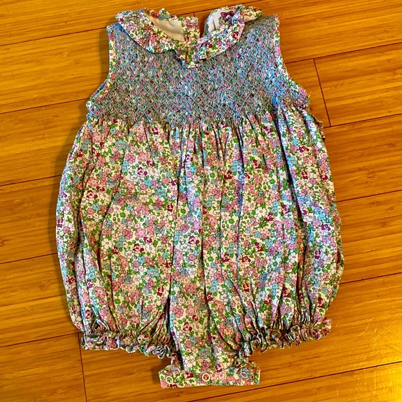 Boutique. Smocked bubble. Floral print. Size 3 - Picture 1 of 1